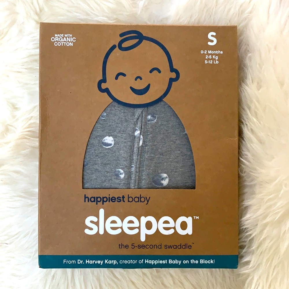 Happiest Baby Sleepea swaddle sack size Small gray